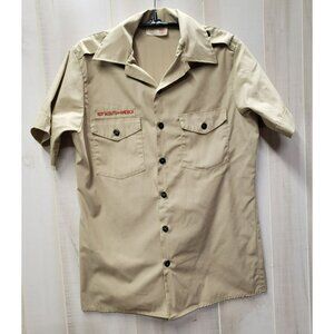 Vintage Boy Scouts Of America S/S Uniform Shirt, Sz Small, No Patches, SPOTS